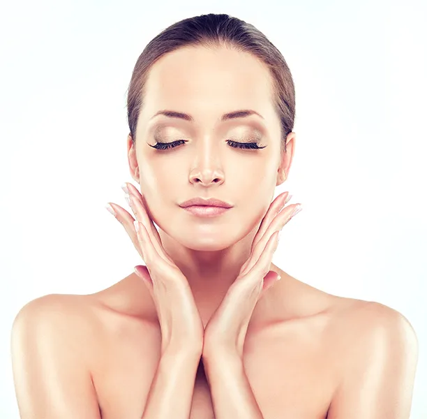 woman with eyes closed